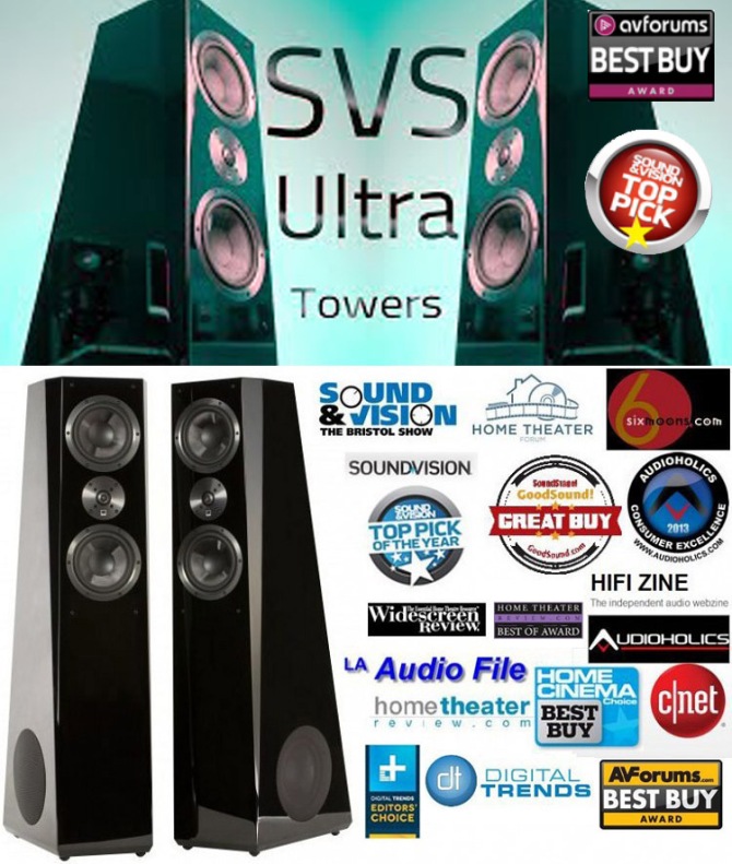 SVS Flagship Ultra Tower Floorstand, Center, Bookshelf Reference Speakers Stower2