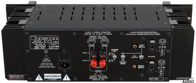 Bryston 3B-ST dual mono, stereo power amplifier, Canada Bryston-3b-nrb